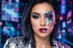Glitchy Glam Makeup Look